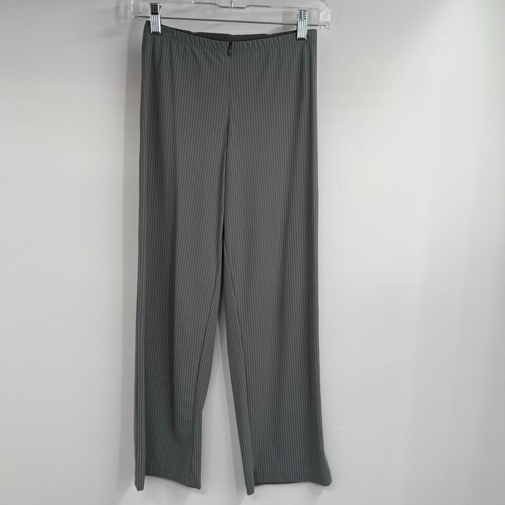 Porto SF Pinstripe Cropped Pants Womens Size 0 S Gray \Stretch Trousers